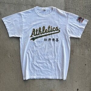 Limited Ed. Oakland Athletics Hideki Matsui 55 Baseball Jersey T Shirt Mens M